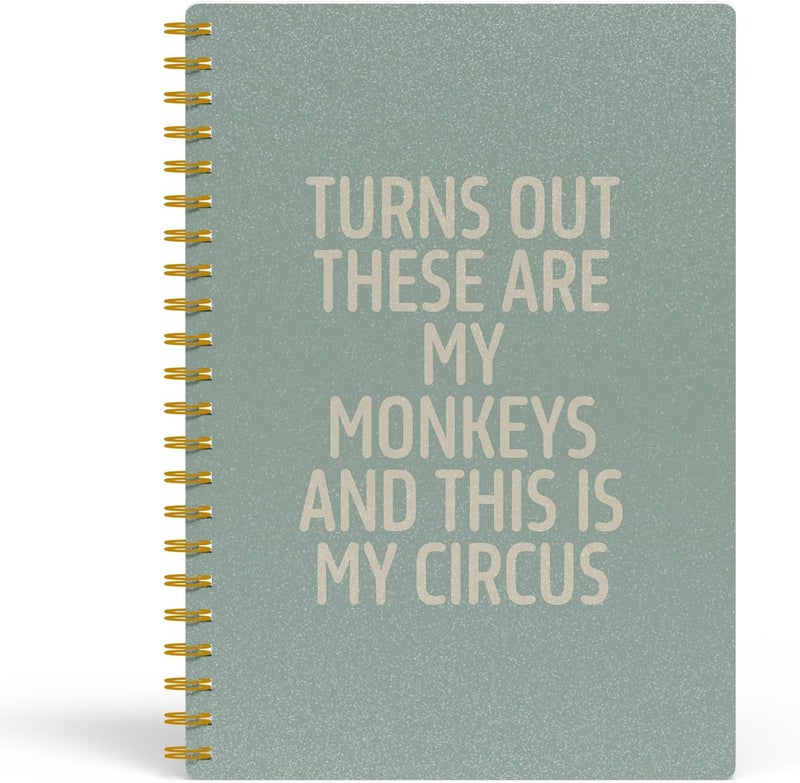 EKGJW Funny Notebooks for Work,Sage Green Aesthetic Journal, Funny Boss Day Gifts, Boss Gifts for Men Women, Funny Gifts for Boss, Boss Office Decor, Spiral Notebook 5.5x8.3 Inch - Image 1